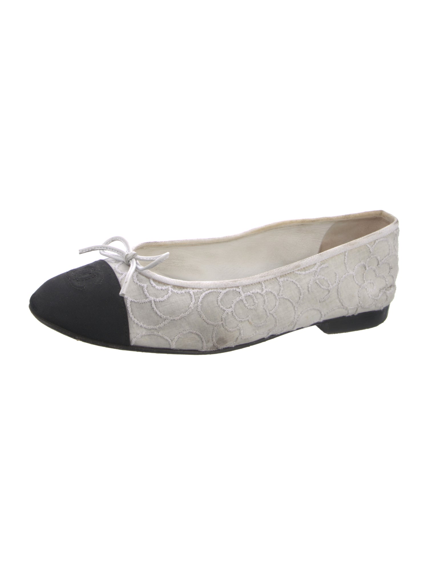 Chanel Camellia Accent Ballet Flats